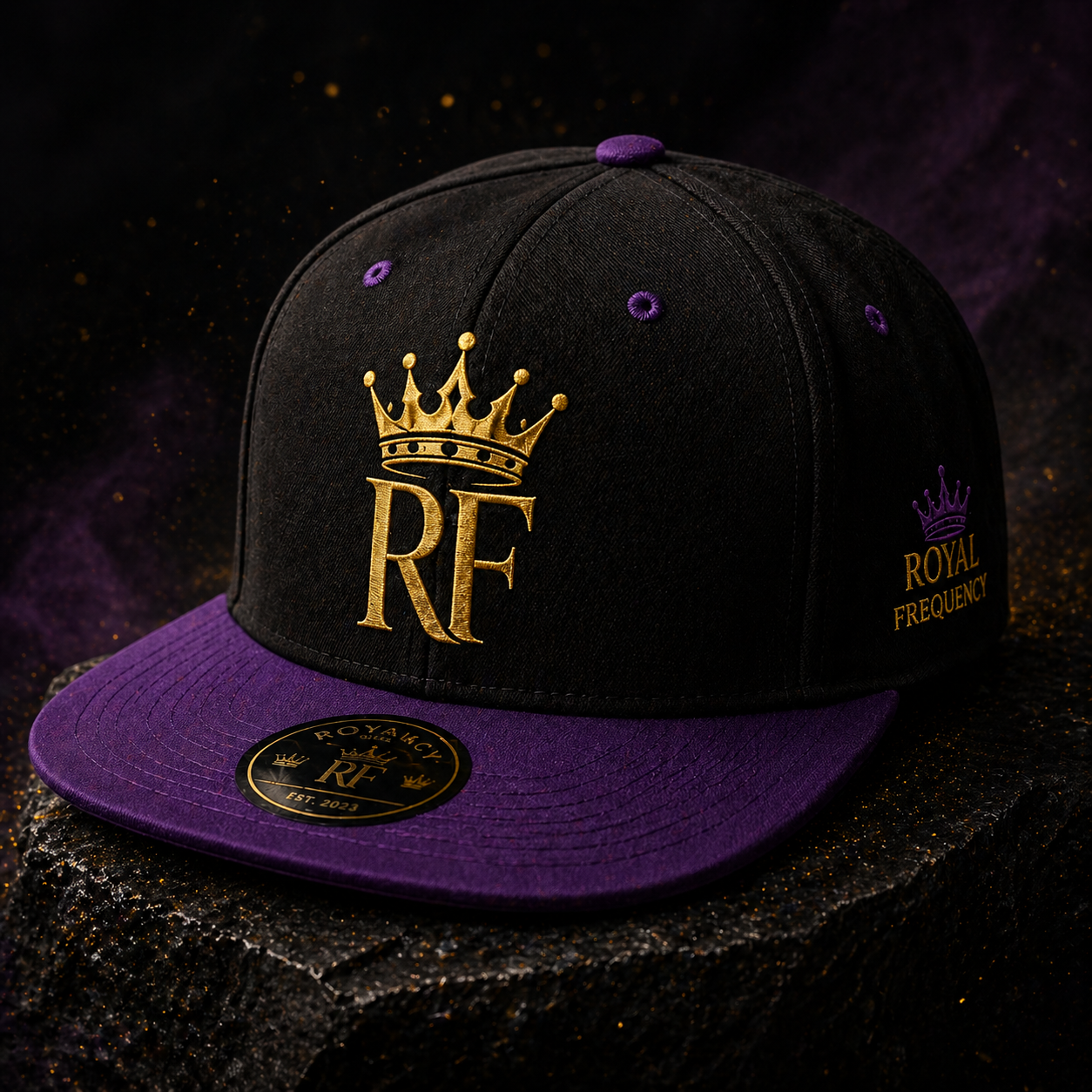Royal Frequency Signature Snapback – Black / Gold / Plum